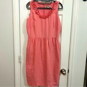 Liz Claiborne New York pink washable linen sleeveless dress